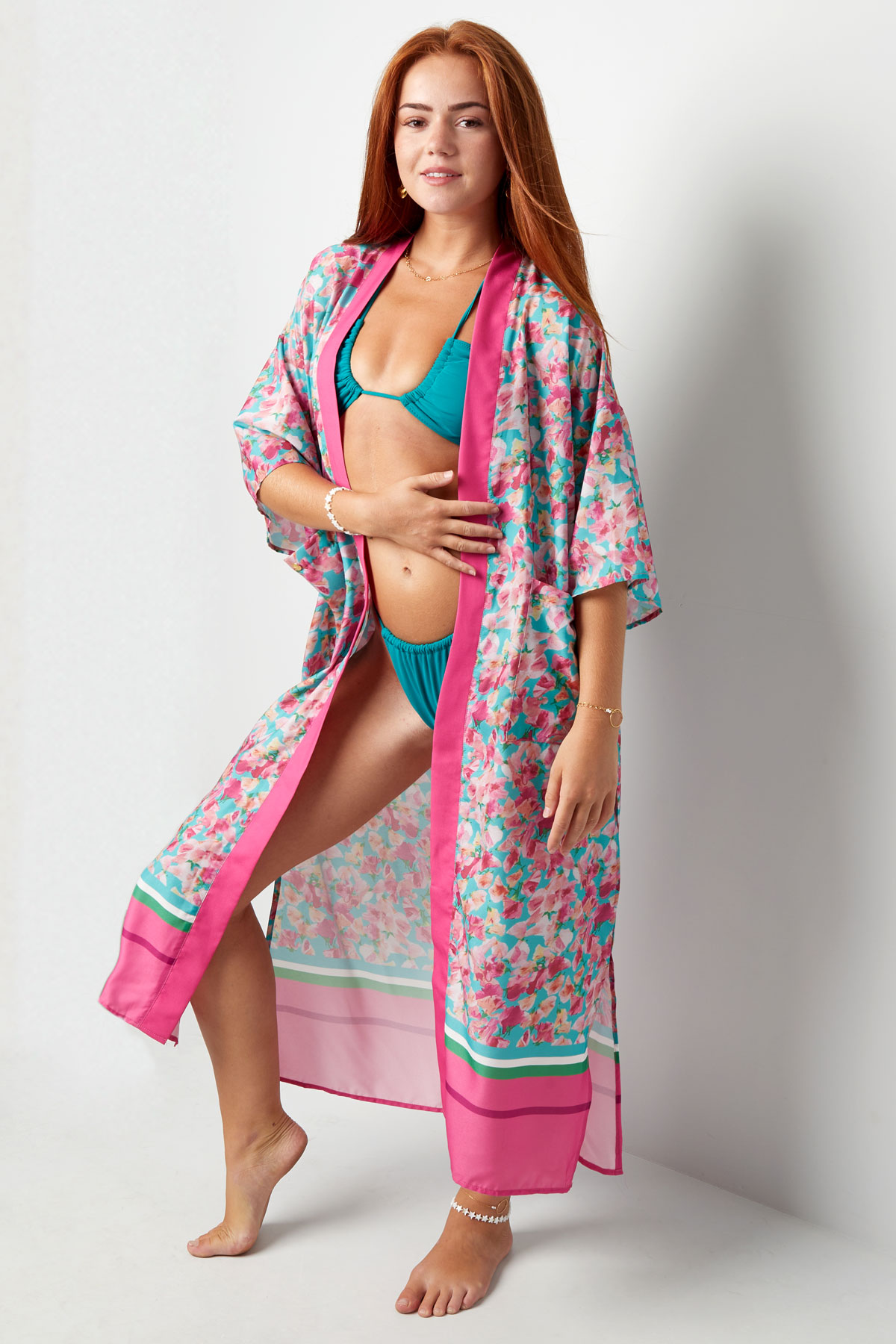 Kimono flower power - pink h5 Picture2